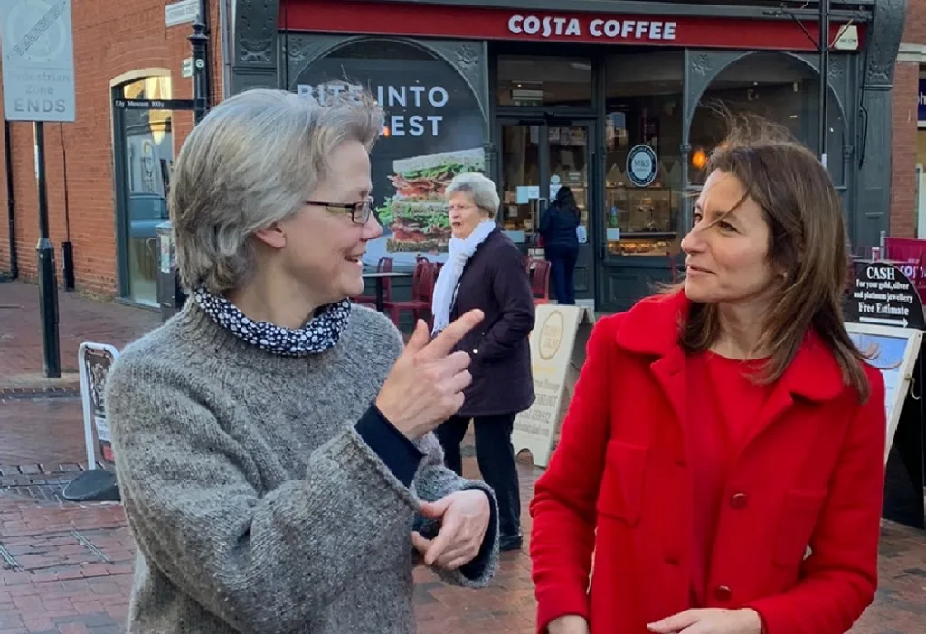 Lucy Frazer (right) says: “Like me, Anna Bailey (left), as Leader of East Cambridgeshire District Council, is opposing the GCP road pricing plan. At our catch-up last week, we discussed the damage that any potential road pricing plan would have on families and businesses, feedback from constituents and what action can be taken to make sure these proposals don’t go ahead”.