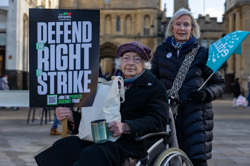 Day of protest by Peterborough teachers who joined a march to protest about pay and conditions; other unions and supporters joined them. PHOTO: Terry Harris