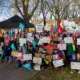 Day of protest by Peterborough teachers who joined a march to protest about pay and conditions; other unions and supporters joined them. PHOTO: Terry Harris