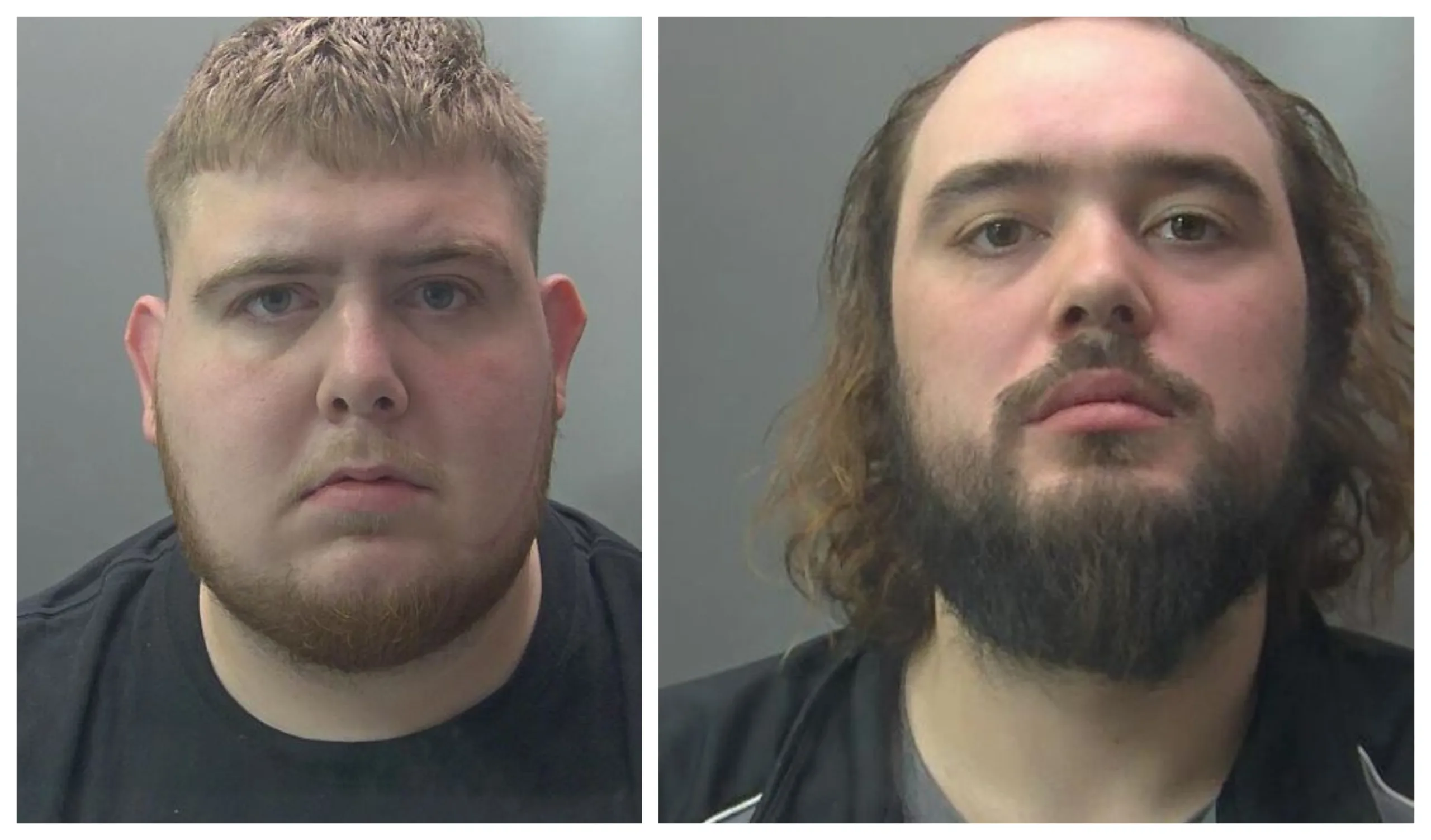 Tyler Lintott, 23,(left) and Connor Hegarty, 25, were arrested in Fletton on 25 May last year: they have now been jailed for county lines drug offences.