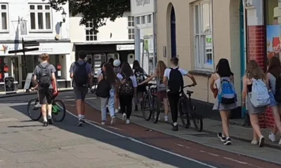 George Street, Huntingdon, Pedestrians and Cyclist should “share with care”.