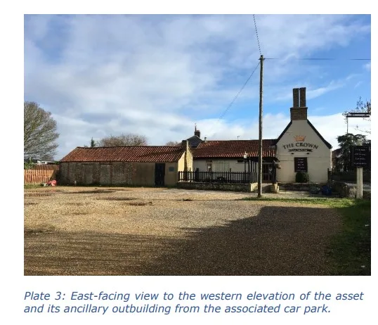 The Crown Inn at Fordham was a public house until recently but planning permission was granted for a change of use to an Indian restaurant in February 2021. Now the owners have won the right to build two homes within the car park.