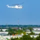 A 625,000ft sq ft factory complex under construction in Peterborough is using a Bell 205A-1 Helicopter (Helilift Services) to move construction materials to the roof of the massive factory., Delta Park, Peterborough Saturday 10 June 2023. Picture by Terry Harris.