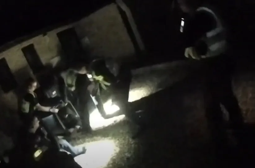 Screen shots from the Cambridgeshire Police video released to show the scale of the operation to arrest catalytic converter thieves and the dangers officers faced. 