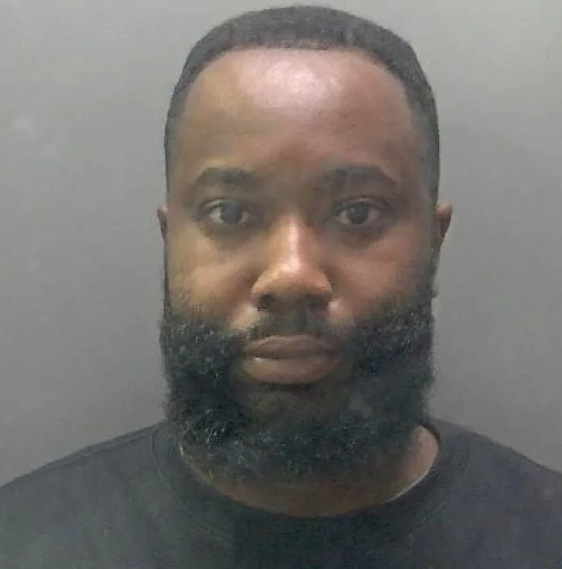 Body worn video footage of the moment Olusegun Babalola was arrested and police found £7,000 worth of heroin and crack cocaine wraps hidden within a tissue box on his kitchen worktop.