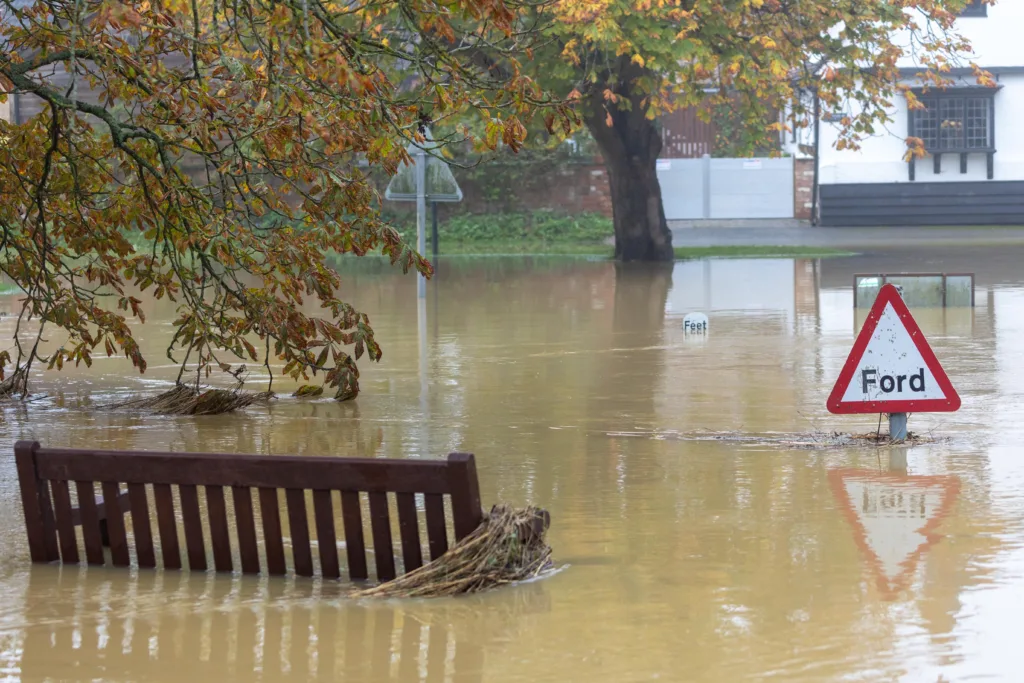 Flooding, Alconbury Weston Saturday 21 October 2023. Picture by Terry Harris.