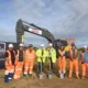 (left to right): Ross Mowle (Senior Development Manager, This Land); Tim Tyte (Contracts Manager, Breheny), David Lewis (CEO, This Land), Mitch West (Site Manager, Breheny).