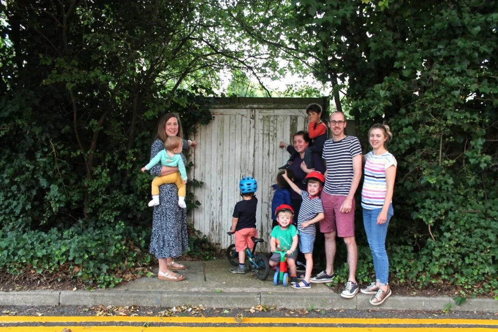  Lilywhite Drive residents next to one of the potential walking links
