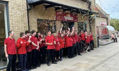 Wilko staff past and present outside Wilko in Ely at 4pm on Sunday as the doors closed for the last time.