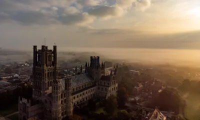 Ely Cathedral, known as the Ship of the Fens in early mist over Cambridgeshire. Cathedral, Ely Picture by Terry Harris.