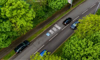 Flashback to 2020 and Covid when ‘Thank you NHS’ road markings outside hospitals, including Peterborough City Hospital. Hospitals remain under intense pressure and Labour says NHS waiting lists have trebled since Conservatives came to power 13 years ago. PHOTO: Terry Harris