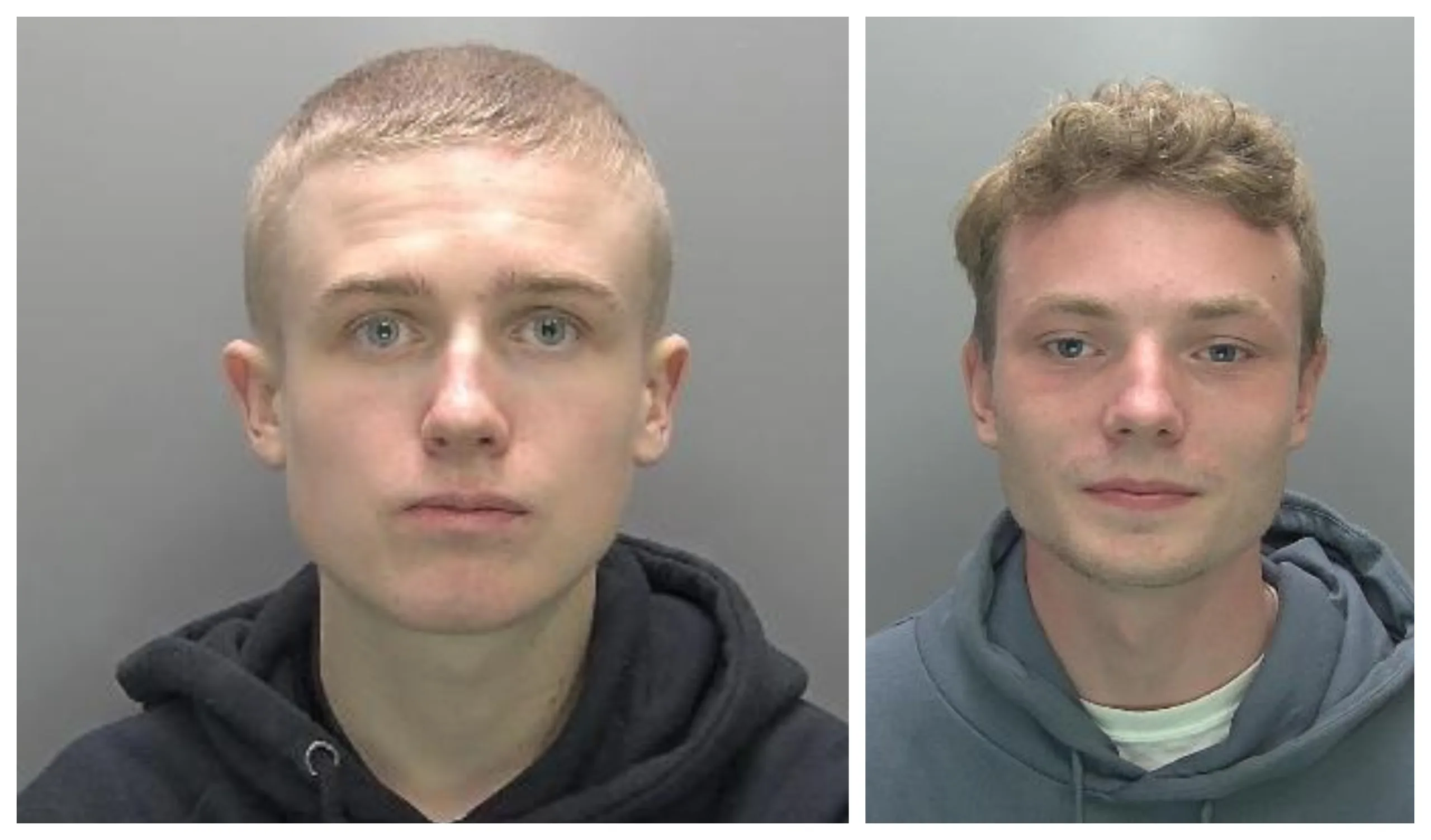 Eden White (left) jailed for 5 years, and Jack Walker jailed for more than 3 years after Grindr dating app robberies