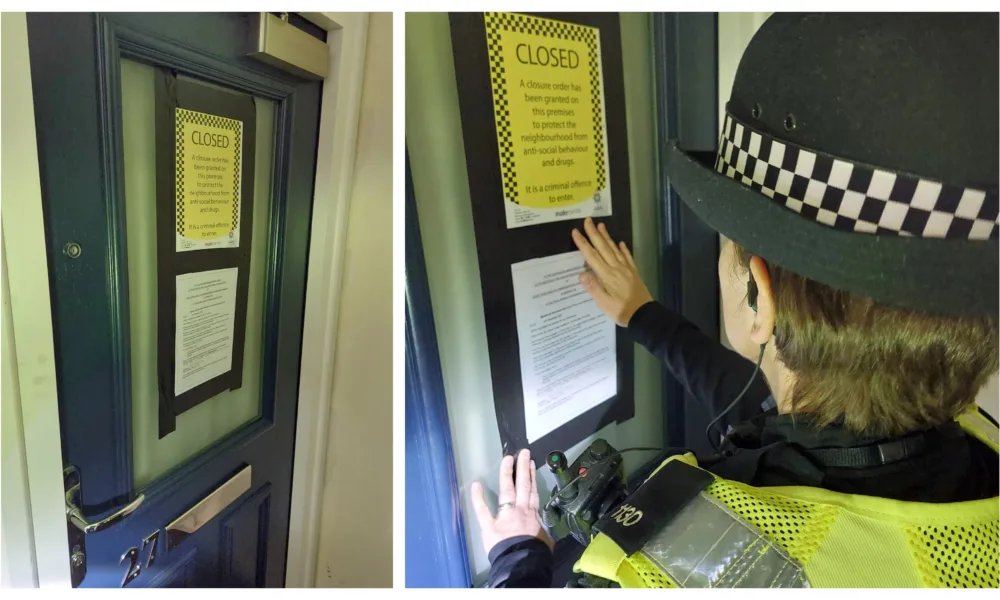 Police pin closure order on 27 King Street, Wisbech; the order remains in place for 3 months