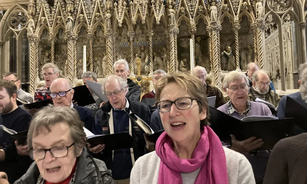 The Choral Society’s Christmas Concert is usually held in St Mary’s Church, but this year the venue was changed to the presbytery of Ely Cathedral