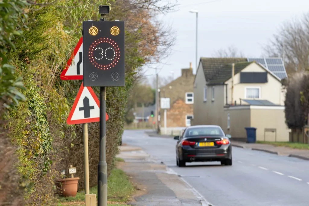 30mph speed checks in the village of Coates near Whittlesey which councillors say are often ignored. Speeds of up to 90mph have been recorded. Equipment clocked one driver doing 97mph. PHOTO: Terry Harris 