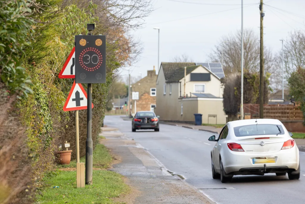 30mph speed checks in the village of Coates near Whittlesey which councillors say are often ignored. Speeds of up to 90mph have been recorded. Equipment clocked one driver doing 97mph. PHOTO: Terry Harris 