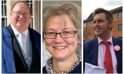 From left: Cllr Chris Boden, Cllr Anna Bailey and Mayor Dr Nik Johnson