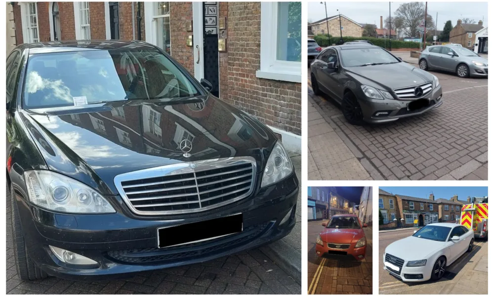 Cars that caught the attention of police in Wisbech, Whittlesey and Chatteris. But police can only devote a limited amount of time to the issues. CPE will hand responsibility for parking to Fenland Council.