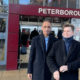 Mayor Dr Nik Johnson in Peterborough for a walking tour of the city with recently elected council leader Mohammed Farooq. Both agreed they are singing from the same hymn sheet to build Peterborough’s prosperity.