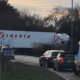 A CambsNews reader who took these photos believes the lorry had tried, unsuccessfully, to turn round in the entrance to the former Mepal outdoor centre.