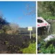 Before (right): Household appliances and mattresses among the rubbish dumped by repeated fly-tippers at the Coldham Bank site. After: The site has been cleared and a soil and concrete bund put in place to deter fly-tippers.