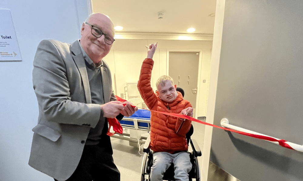 Oliver King of Little Miracles at the launch of the Changing Places toilet facility at the Imperial War Museum at Duxford. It was the Peterborough based charity Little Miracles that inspired a bid to fund the new specialist toilet.