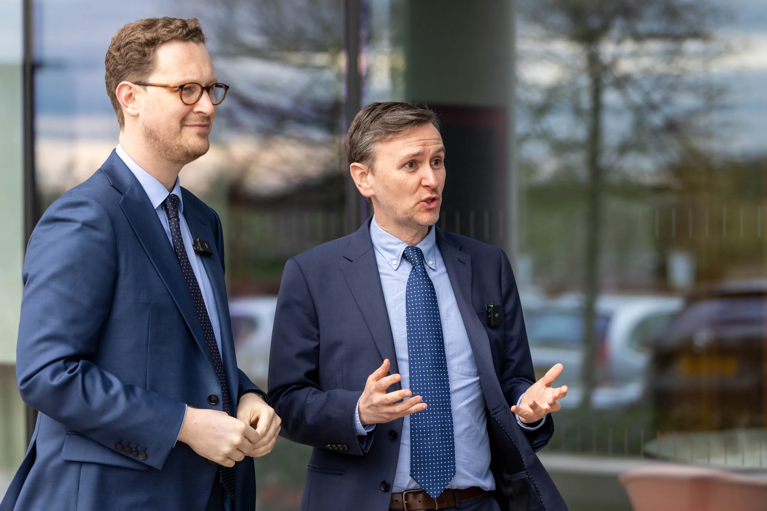 Shadow Minister Darren Jones and Labour Parliamentary candidate for Peterborough Andrew Pakes visit British Sugar to address business owners at British Sugar, Hampton, Peterborough Thursday 21 March 2024. Picture by Terry Harris