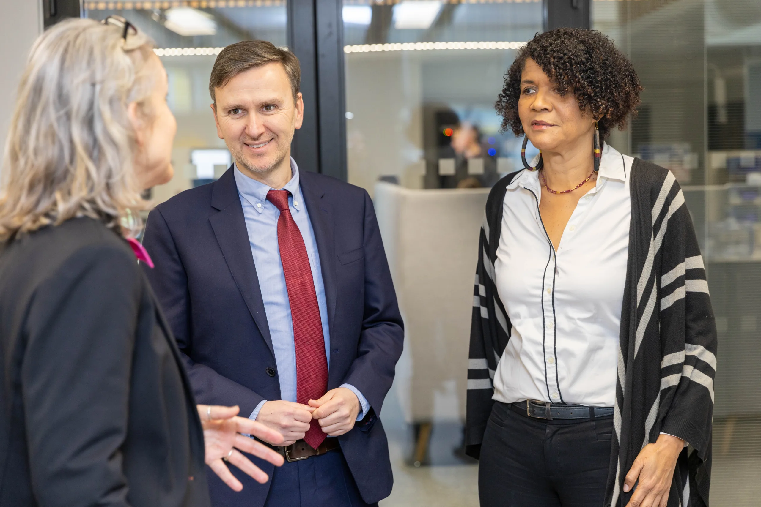 On International Women’s Day, Shadow Science Minister Chi Onwurah MP has been visiting Peterborough today; she was accompanied Andrew Pakes, the Labour parliamentary candidate for Peterborough. PHOTO: Terry Harris