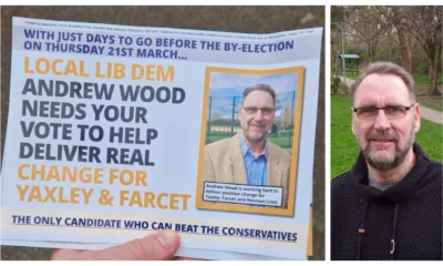 The newly elected county councillor for Yaxley and Farcet is Andrew Richard Wood, Liberal Democrat.