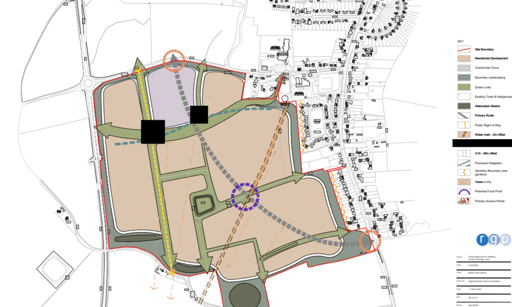 Carter Jonas says a planning application is being prepared on behalf of Manor Oak Homes, a scoping opinion being the preliminary stage for 1100 homes in Littleport.