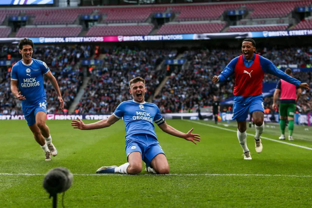 Peterborough United lifted the trophy ten years on from the success back in 2014 