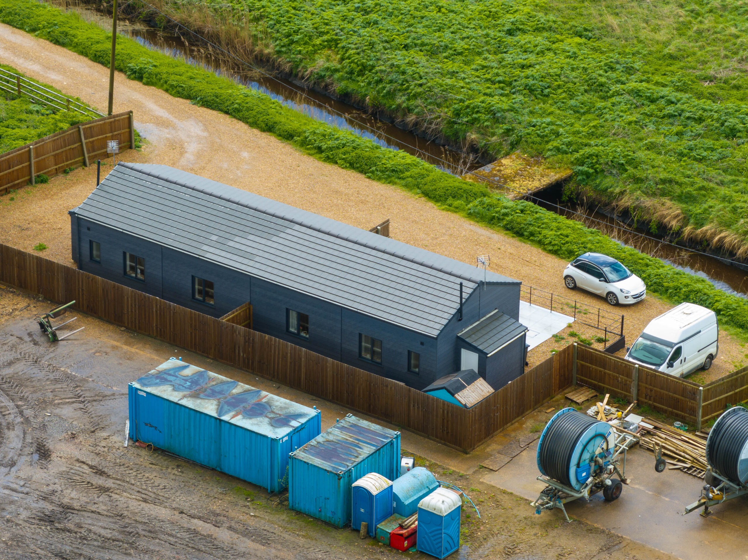 Two bungalows built at Holme Lode Farm, Holme Fen, Holme, in Huntingdonshire, were built without planning permission. Now the possibility is they will be demolished after the farmer who built them lost an appeal to the Planning Inspectorate. PHOTO: Terry Harris