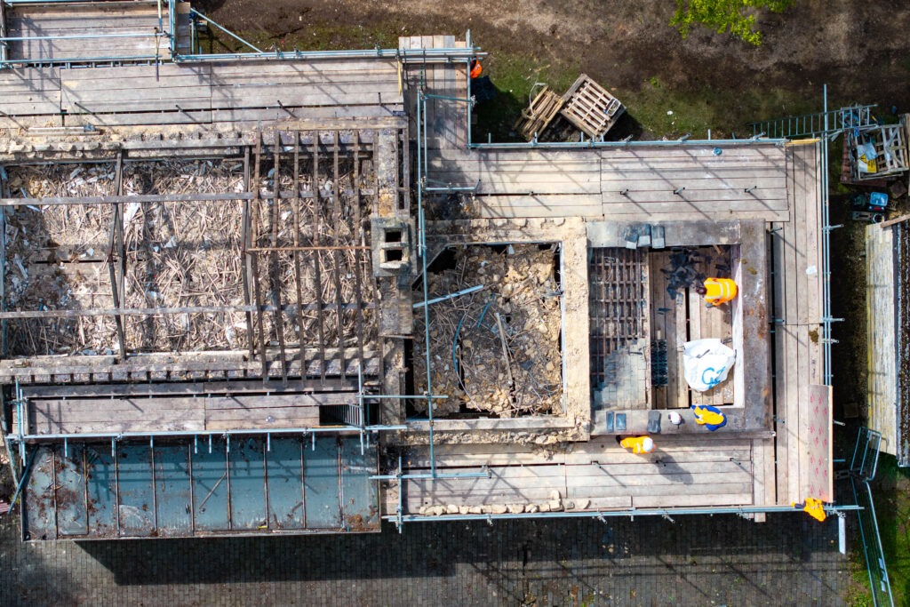 National Highways lend a helping hand to move Wansford Road station on the A47 to a new home at Railworld, Peterborough. PHOTO: Terry Harris 