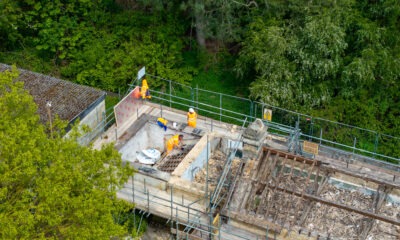 National Highways lend a helping hand to move Wansford Road station on the A47 to a new home at Railworld, Peterborough. PHOTO: Terry Harris