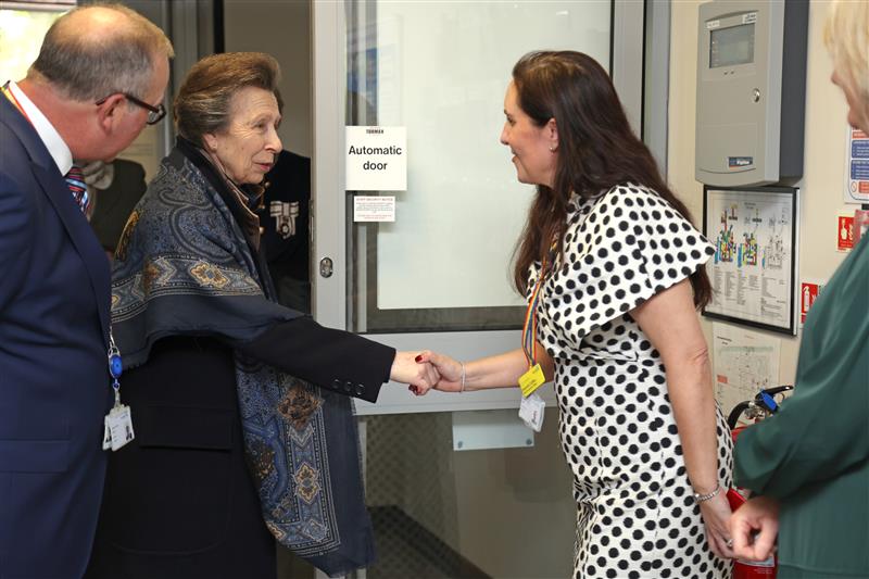 The Princess Royal was invited to meet staff at Hinchingbrooke Hospital, Huntingdon, and find out more about the hospital’s maternity services, in her role as patron of the Royal College of Midwives (RCM).