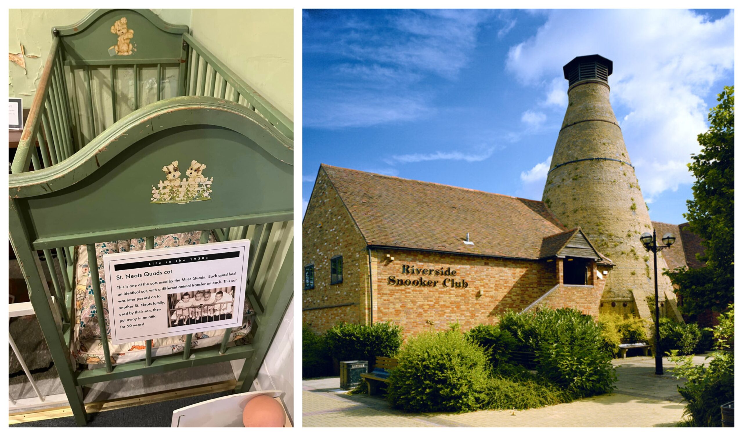 The Oast House (right) has many stories to tell, but what of the future? And (left) of course part of the collection from St Neots museum