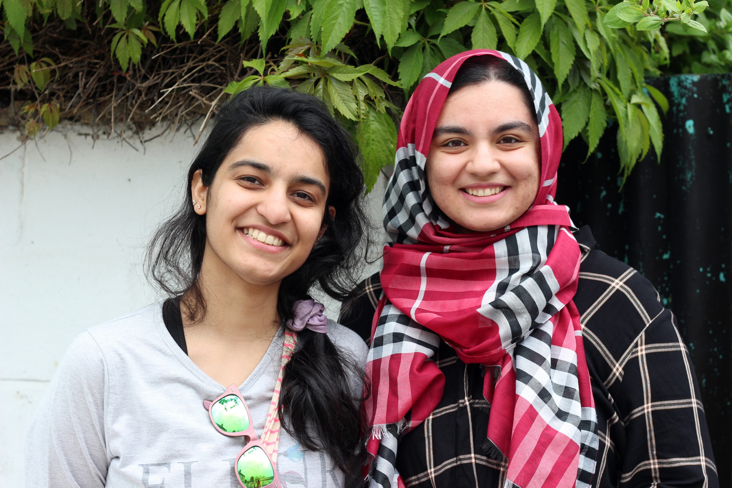 Fatima Zahra (right) rode from Cambridge with her friend Easha PHOTO: Anna Williams