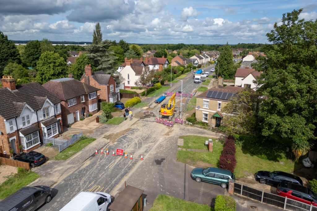 The big clear up in part of Werrington, Peterborough is under way after a burst water main caused extensive damage. PHOTO: Terry Harris 