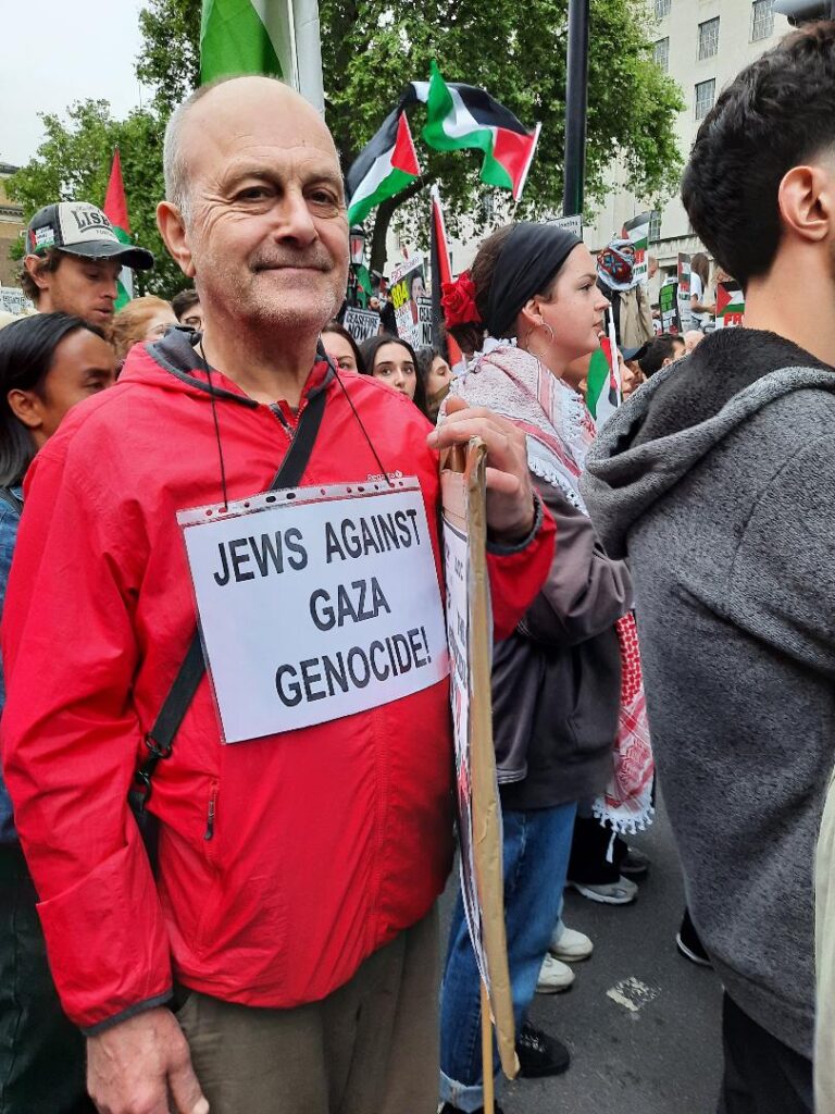 ‘We were a very mixed crowd on the Gaza demonstration. The strongest condemnation came from Hasidic Jews’ says ANGELA SPRINGER who attended Tuesday’s demonstration in London outside the gates of Downing Street