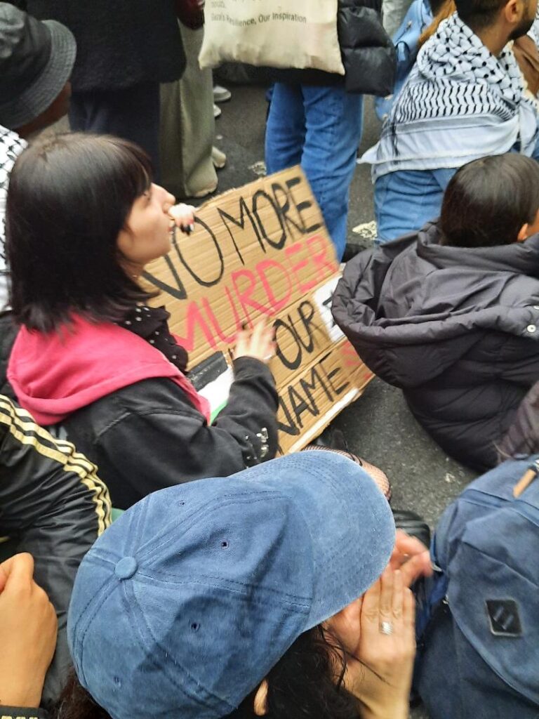 ‘We were a very mixed crowd on the Gaza demonstration. The strongest condemnation came from Hasidic Jews’ says ANGELA SPRINGER who attended Tuesday’s demonstration in London outside the gates of Downing Street