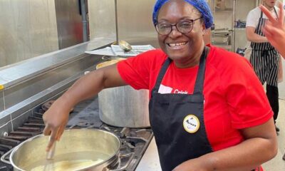 Cooking up a storm: Marianna Masters who has been selected by Labour as their Parliamentary candidate for St Neots and Mid Cambridgeshire