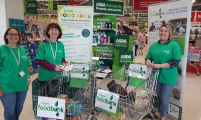 Cambridge City Foodbank volunteer team at the Asda collection drive