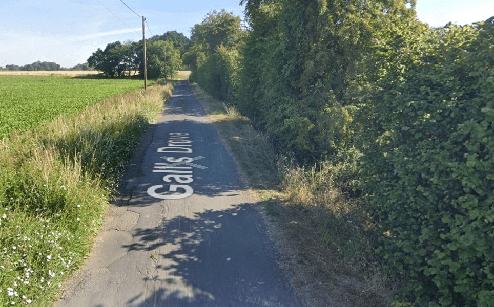 The site is on land north of The Spinney, Gall’s Drove, Guyhirn, Wisbech St Mary. IMAGE: Google