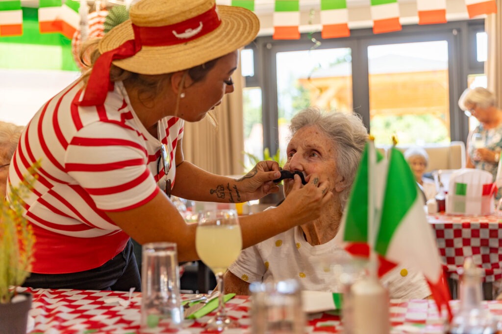 Celebrity chef Theo Michaels brought an Italian theme – and flavour - to Barton Care Home, Wisbech. PHOTO: Terry Harris 