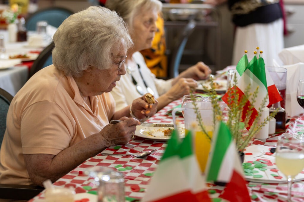 Celebrity chef Theo Michaels brought an Italian theme – and flavour - to Barton Care Home, Wisbech. PHOTO: Terry Harris 