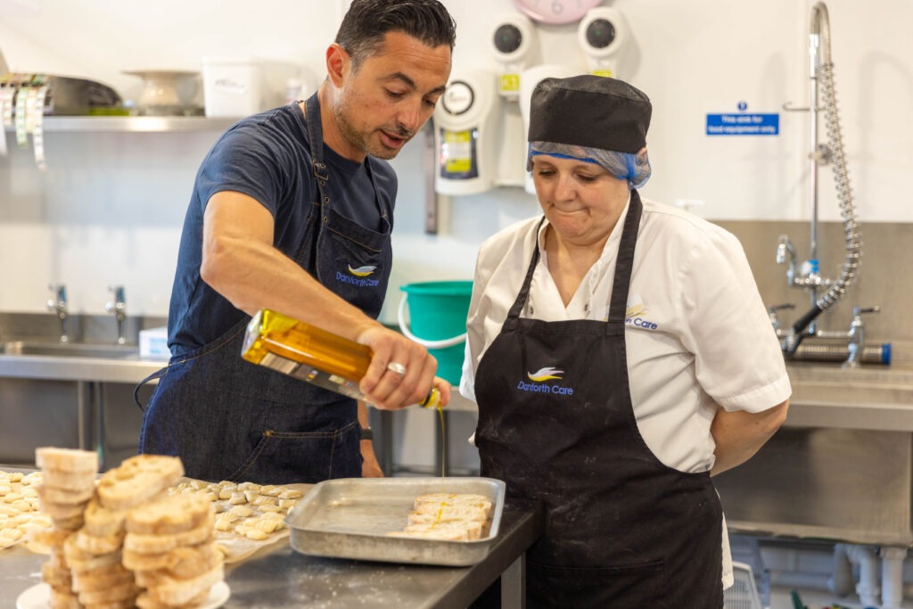 Celebrity chef Theo Michaels brought an Italian theme – and flavour - to Barton Care Home, Wisbech. PHOTO: Terry Harris 