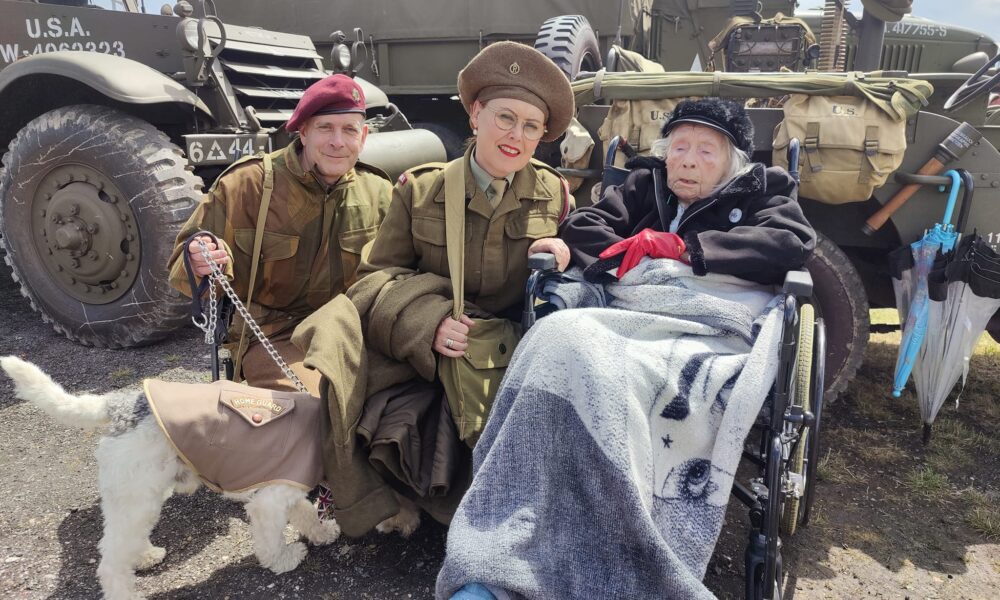 Hilton Park Care Home in Bottisham arranged for Dorothy Smith, 104, to visit the event at Bottisham Airfield Museum.