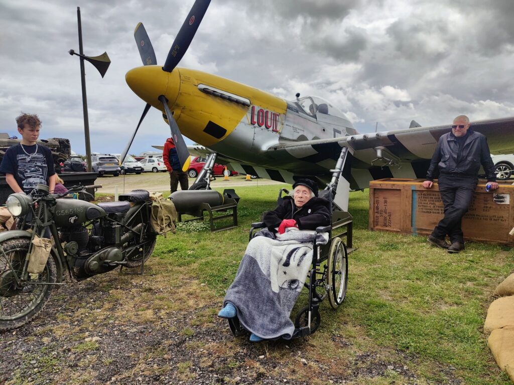 Hilton Park Care Home in Bottisham arranged for Dorothy Smith, 104, to visit the event at Bottisham Airfield Museum.