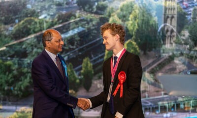 Election count results in as Labour candidate Sam Carling becomes new MP for North West Cambridgeshire as he defeats Shailesh Vara. Kingsgate Centre, Peterborough Friday 05 July 2024. Picture by Terry Harris.