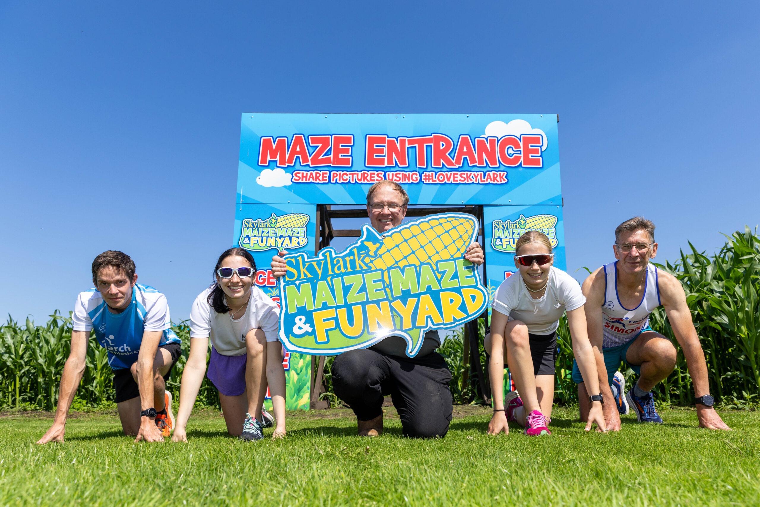 March Athletics and Fenland Running at the launch of the Maize Maze in Wimblington. Skylark garden centre Thursday 18 July 2024. Picture by Terry Harris.